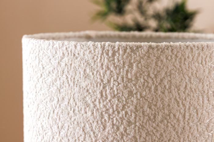 Lampă de masă JEWELRY 60cm din lemn natural de mangostan, cu abajur bouclé alb [5]