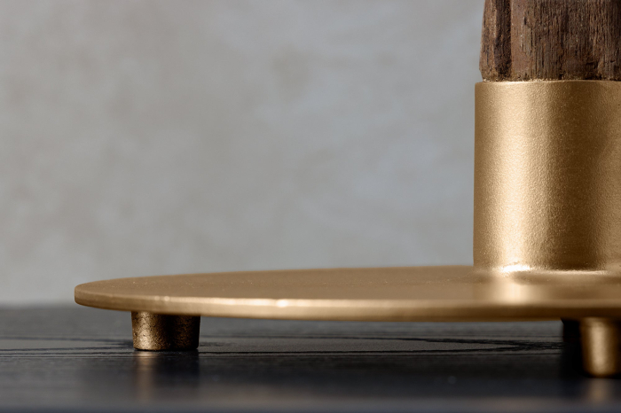 Lampă de masă JEWELRY 75cm, cadru susținut, culoare auriu-natural , abajur negru [10]