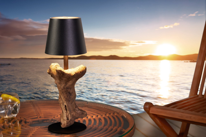 Lampă de masă LED cu baterie, HYPNOTIC TO GO 30cm negru-natural, reîncărcabilă cu variator tactil fără cablu [3]