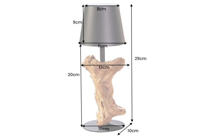 Lampă de masă LED cu baterie, HYPNOTIC TO GO 30cm negru-natural, reîncărcabilă cu variator tactil fără cablu [8]