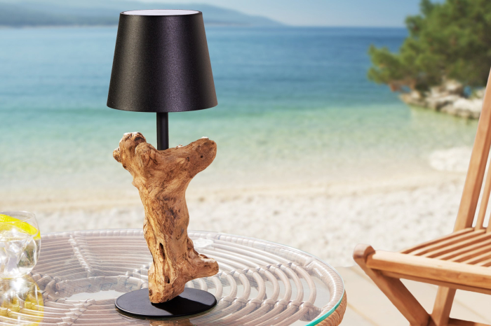 Lampă de masă LED cu baterie, HYPNOTIC TO GO 30cm negru-natural, reîncărcabilă cu variator tactil fără cablu [5]