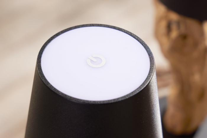 Lampă de masă LED cu baterie, HYPNOTIC TO GO 30cm negru-natural, reîncărcabilă cu variator tactil fără cablu [7]