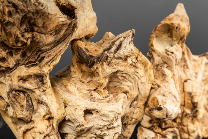 Lampă de masă PURE UNIQUE 80cm, din lemn plutitor cu abajur bej [5]