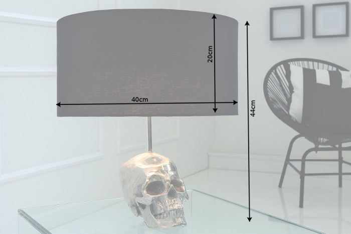 Lampă de masă SKULL 44cm cu abajur negru [8]