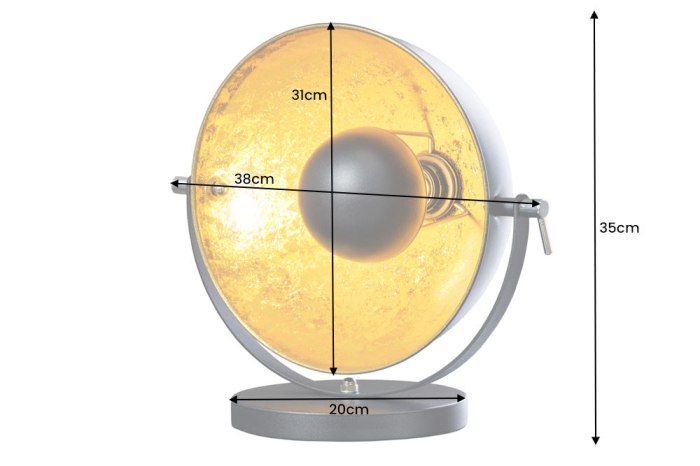 Lampă de masă STUDIO 40cm,  auriu si negru [10]