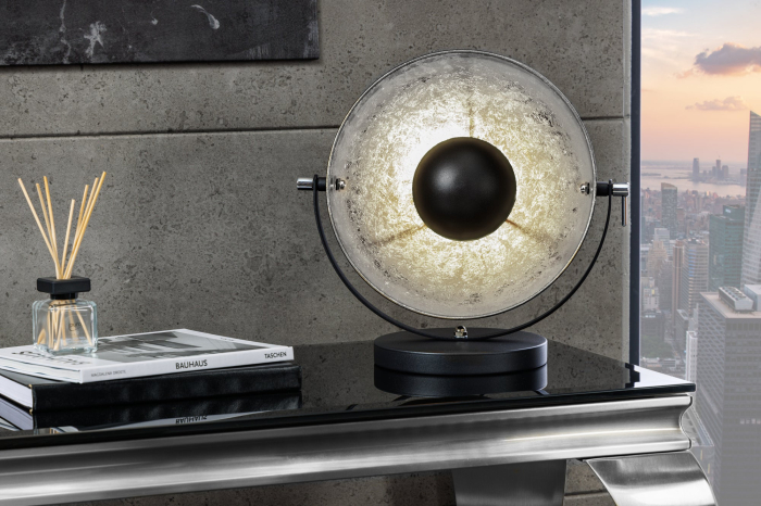 Lampă de masă STUDIO 40cm, negru si argintiu [4]