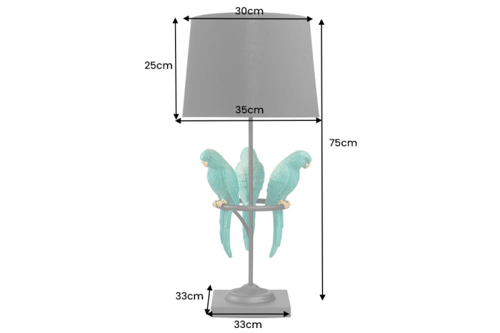 Lampă de masă WILDLIFE 75cm cu papagali verzi din polirășină [10]