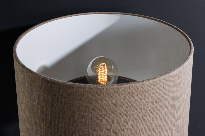 Lampă de masă ZEA 60cm ,iarbă de mare gradient auriu natural maro, cu abajur maro [8]