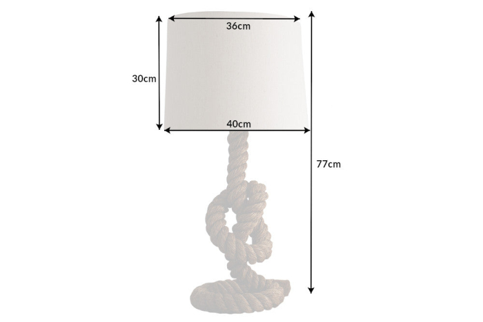 Lampă de podea SEVEN SEAS 80cm cu frânghie autentică [12]