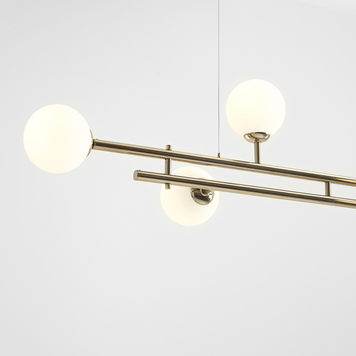 Lustră din metal auriu cu 6 becuri HARMONY, 110 cm [5]