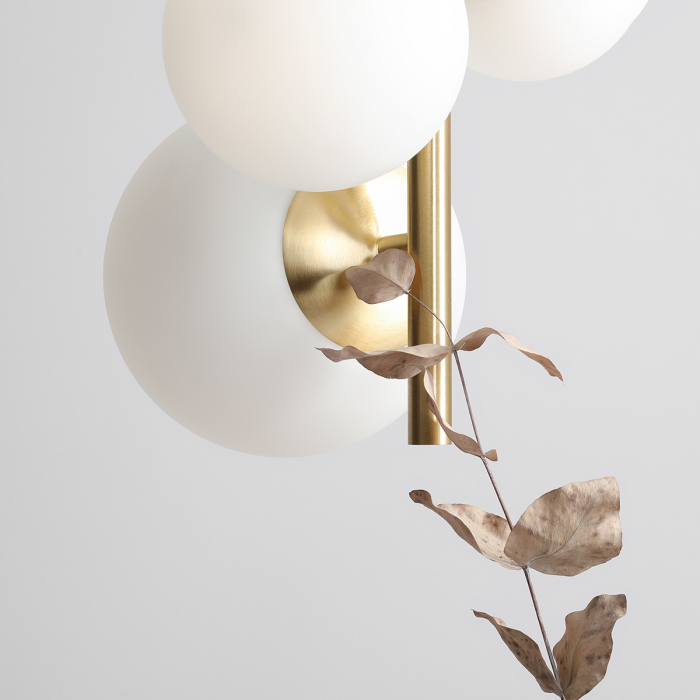 Lustră din metal brass cu 4 becuri Bloom, 120 cm [5]