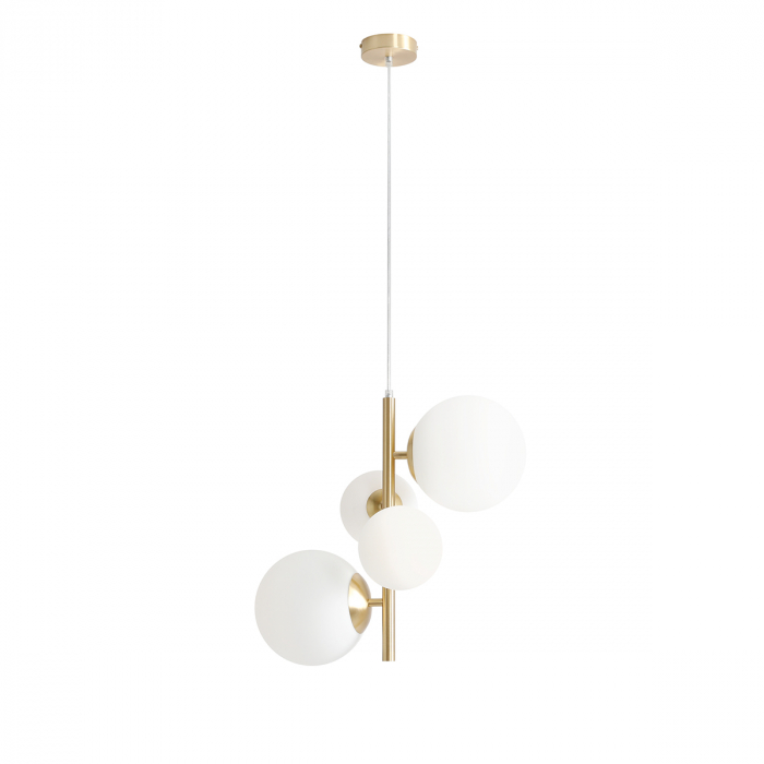 Lustră din metal brass cu 4 becuri Bloom, 120 cm [1]
