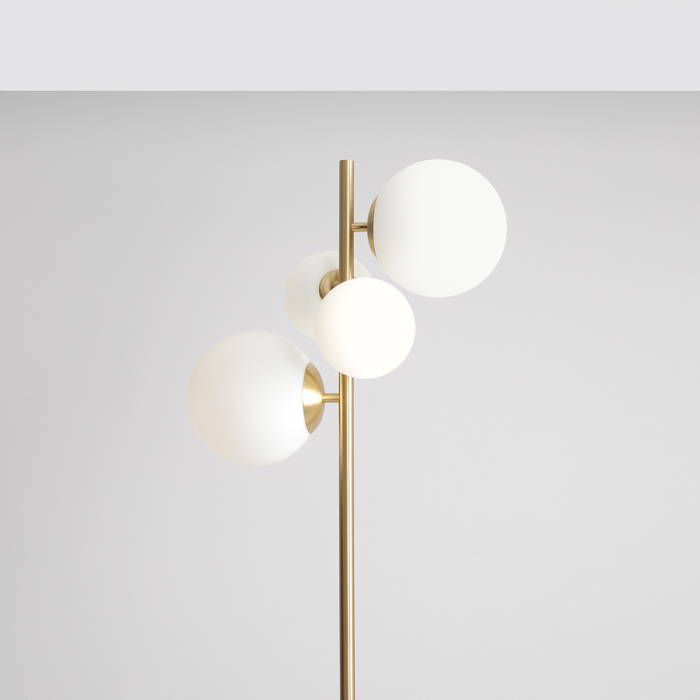 Lampadar din metal auriu cu 4 becuri Bloom, 161 cm [3]