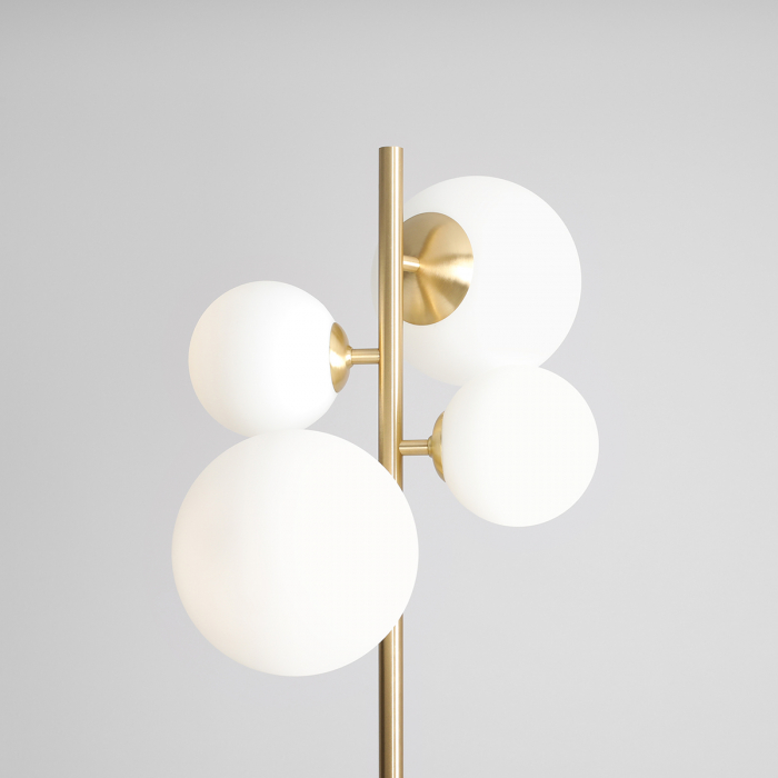 Lampadar din metal auriu cu 4 becuri Bloom, 161 cm [7]