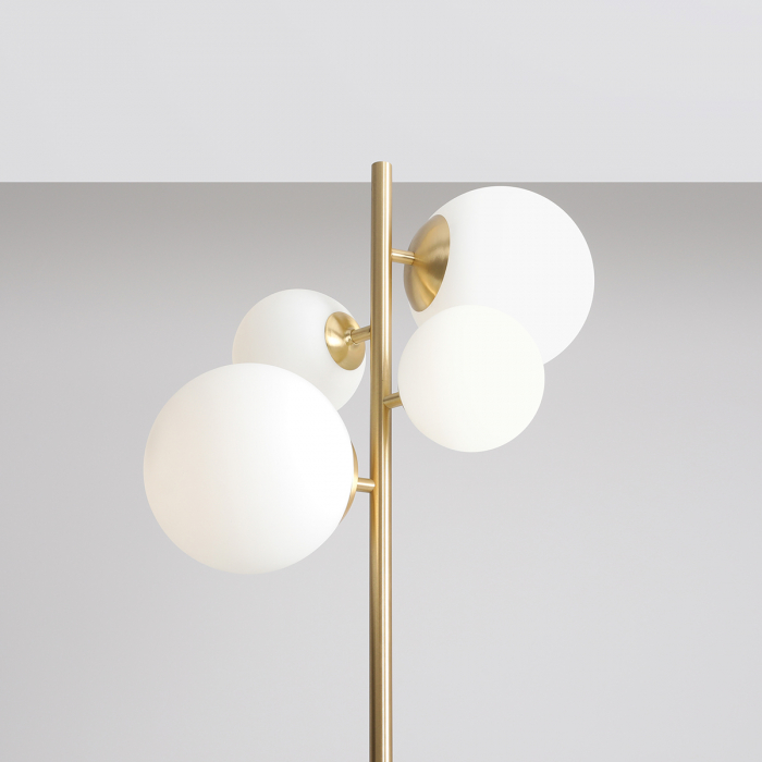 Lampadar din metal auriu cu 4 becuri Bloom, 161 cm [6]
