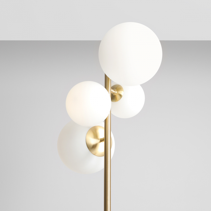 Lampadar din metal auriu cu 4 becuri Bloom, 161 cm [4]