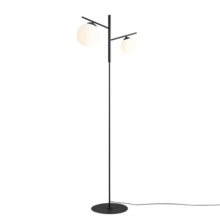 Lampadar din metal negru Luna cu 2 becuri, 168 cm [1]