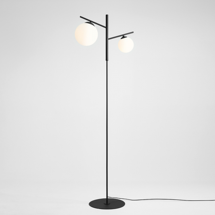 Lampadar din metal negru Luna cu 2 becuri, 168 cm [7]
