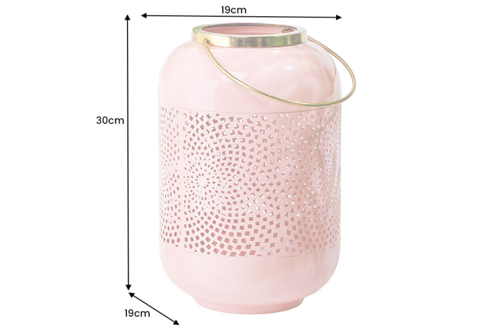 Lanterna CANDLELIGHT 30 cm roz auriu [12]