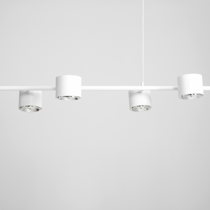Lustră din metal alb cu 6 becuri Bot, 100 cm [3]