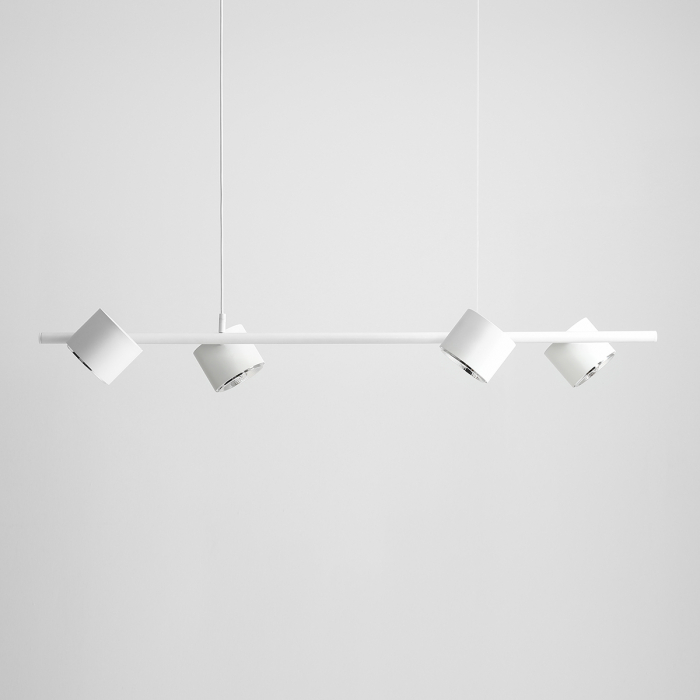 Lustră din metal alb cu 4 becuri Bot, 100 cm [5]