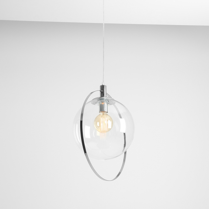 Lustră din metal argintiu AURA TRANSPARENT [3]