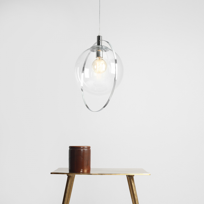 Lustră din metal argintiu AURA TRANSPARENT [6]