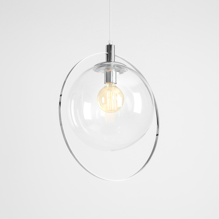 Lustră din metal argintiu AURA TRANSPARENT [4]