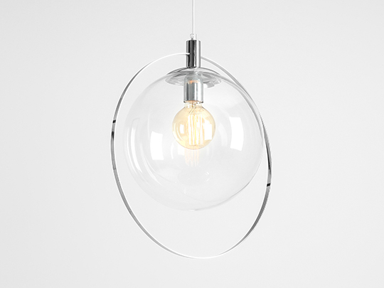 Lustră din metal argintiu AURA TRANSPARENT [8]