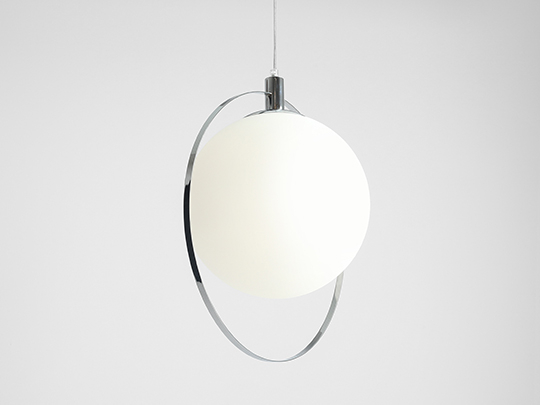 Lustră din metal argintiu cu abajur alb mat Aura, 120 cm [7]