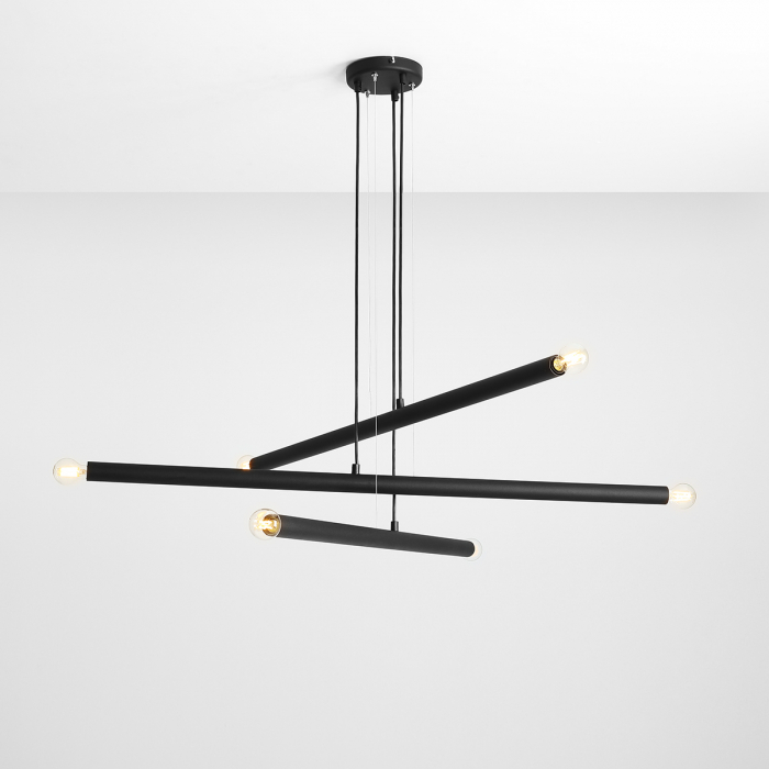 Lustră TUBO cu 6 becuri BLACK [6]
