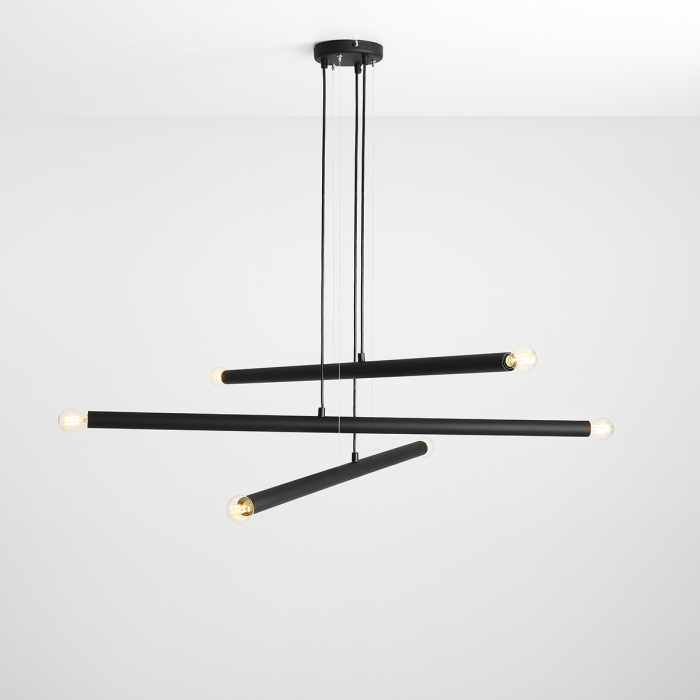 Lustră TUBO cu 6 becuri BLACK [5]