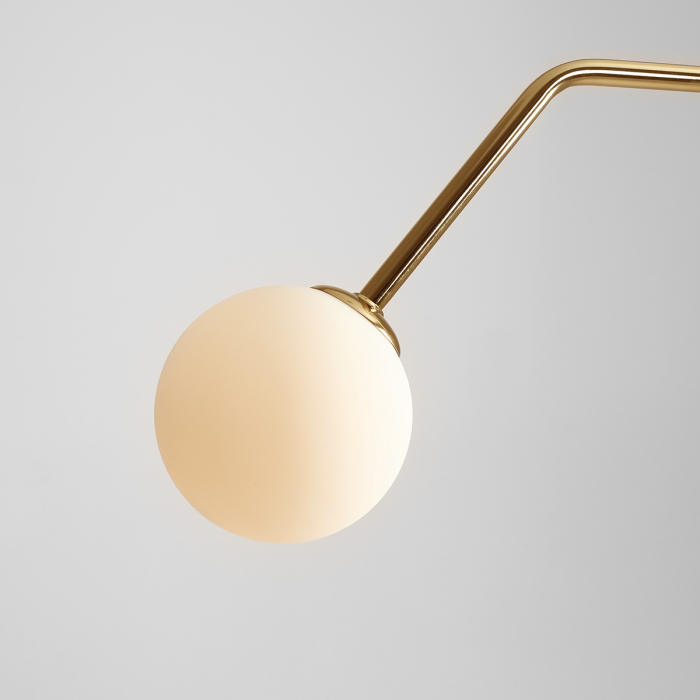 Lustră din metal auriu cu 2 becuri Pure, 120 cm [4]