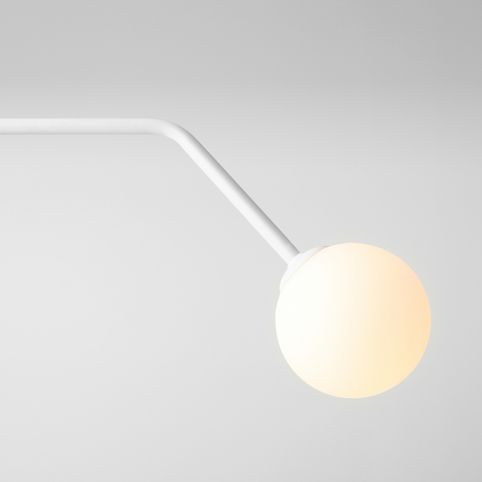 Lustră din metal alb cu 2 becuri Pure, 120 cm [3]