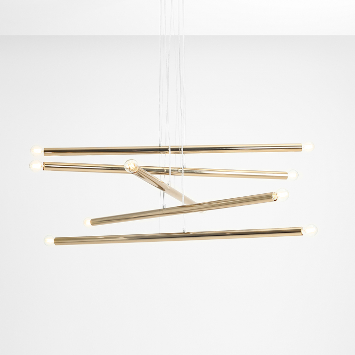 Lustră TUBO cu 10 becuri  GOLD [2]