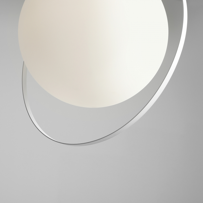 Lustră din metal alb cu abajur alb mat Aura, 120 cm [3]