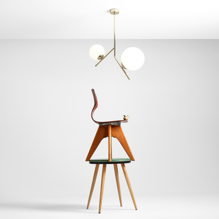 Lustră din metal aura Luna cu 2 becuri, 65 cm [2]