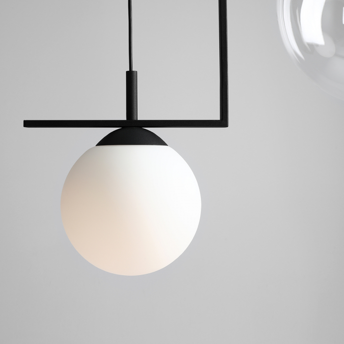 Lustră din metal negru Zac cu 2 becuri, 110 cm [3]