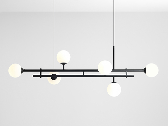 Lustră HARMONY cu 6 becuri BLACK [4]