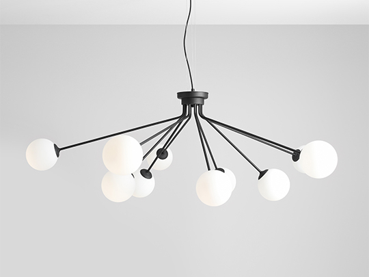 Lustră HOLM cu 10 becuri  BLACK [2]