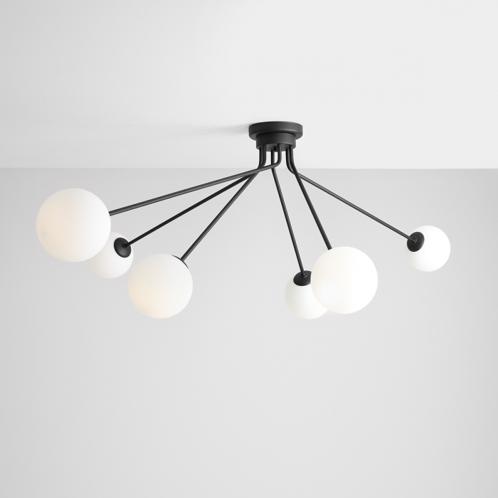 Lustră HOLM cu 6 becuri BLACK [6]