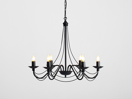 Lustră RÓŻA 6 BLACK [2]