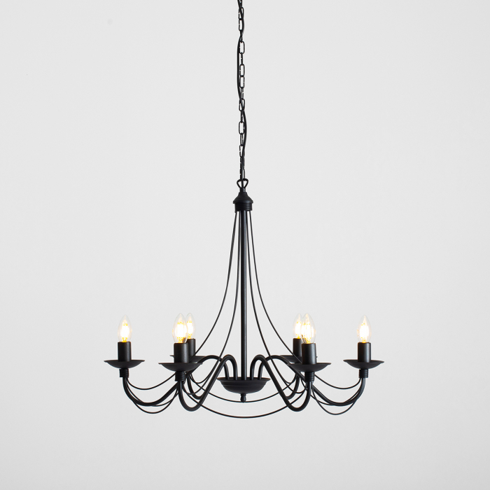 Lustră RÓŻA 6 BLACK [6]