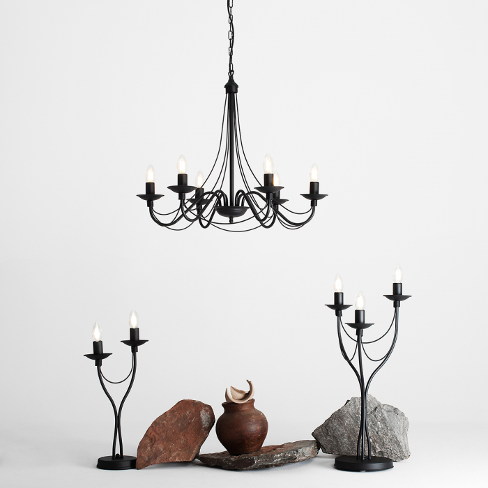 Lustră RÓŻA 6 BLACK [3]