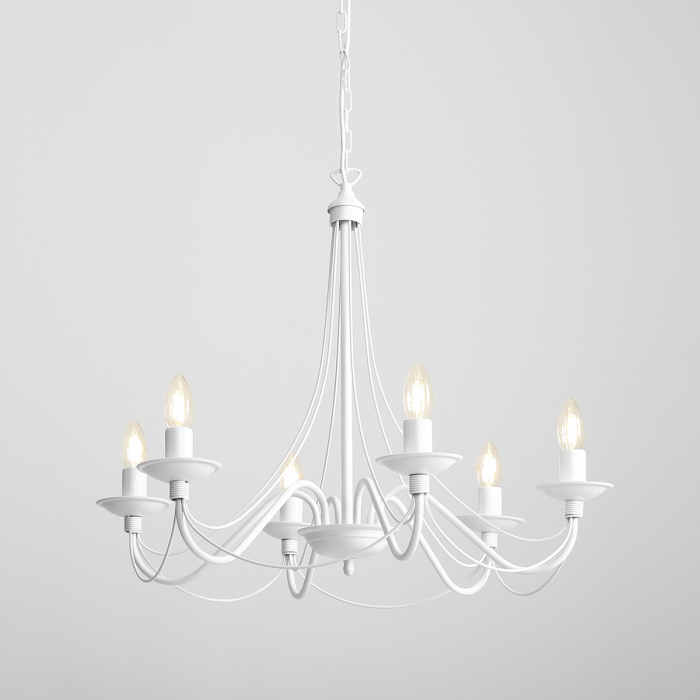 Lustră RÓŻA 6 WHITE [6]