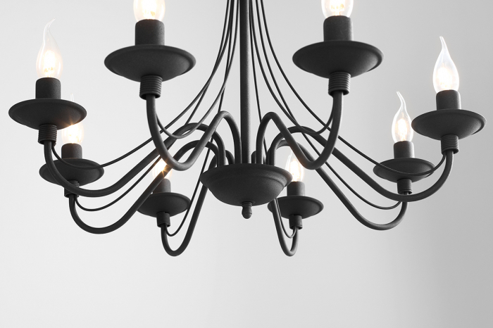 Lustră RÓŻA 8 BLACK [5]