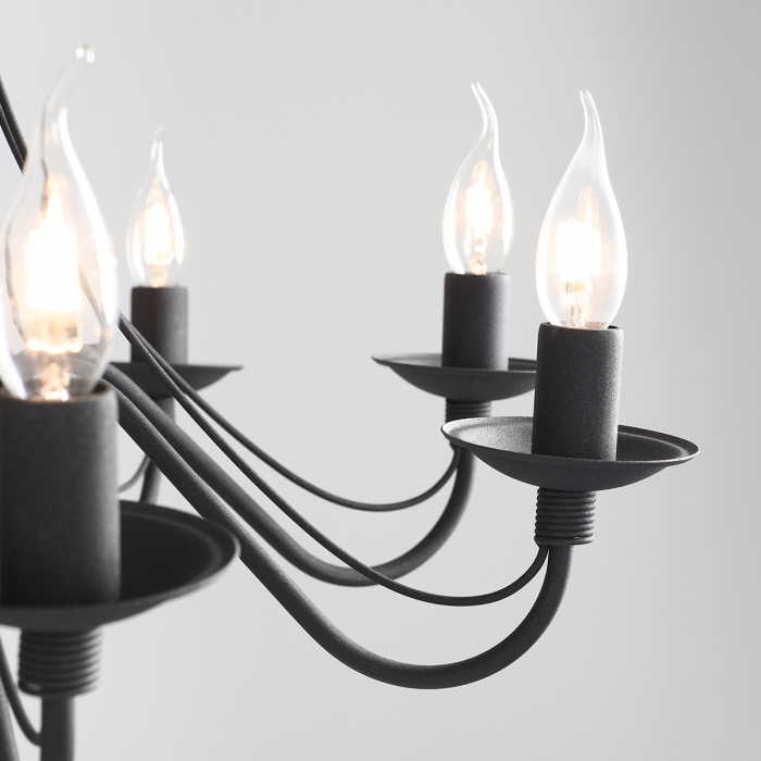 Lustră RÓŻA 8 BLACK [3]