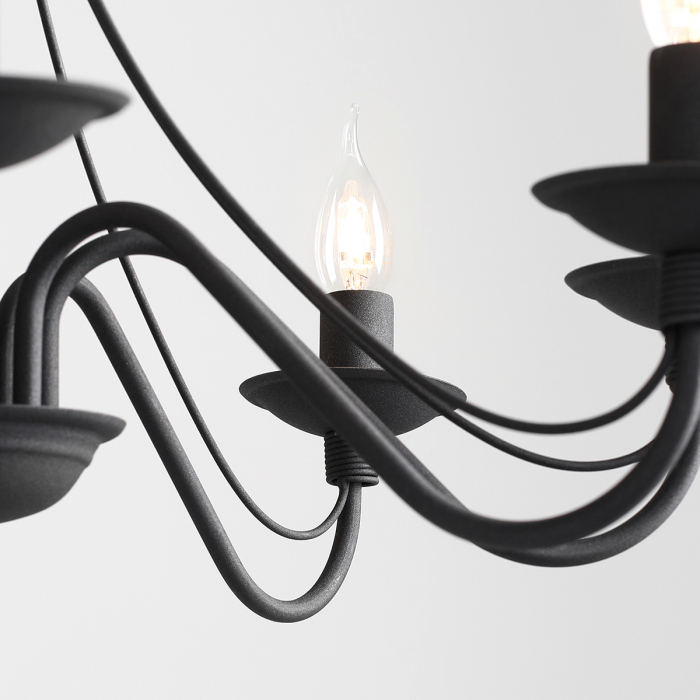 Lustră RÓŻA 8 BLACK [6]