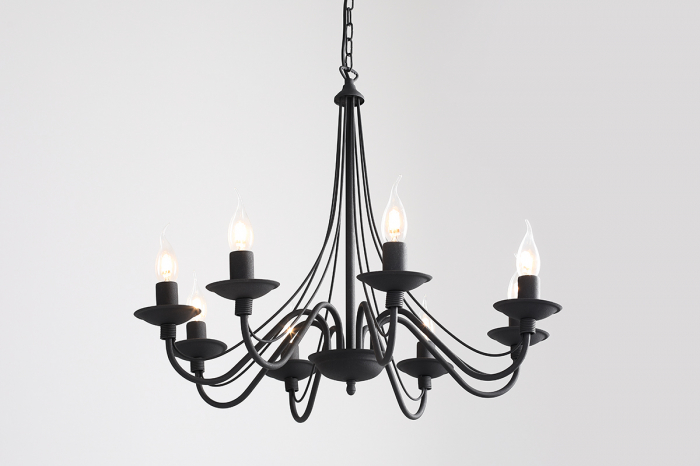 Lustră RÓŻA 8 BLACK [4]