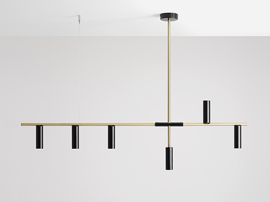 Lustră TREVO cu 6 becur BLACK BRASS [1]